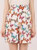 Vintage escada silk butterfly shorts - white/multi - Thumbnail 2