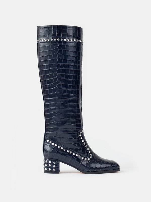 Maryam Nassir Zadeh Kiki Boot - Navy Croc Maryam Nassir Zadeh Kiki Boot - Navy Croc