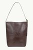 BRIE LEON Everyday Slouch Bucket Bag - Chocolate Matte Croc - Thumbnail 2