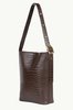 BRIE LEON Everyday Slouch Bucket Bag - Chocolate Matte Croc - Thumbnail 3