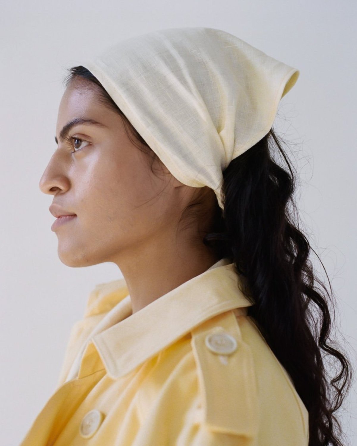 Bohème Goods Linen Bandana Headband - Straw | Garmentory display picture 3