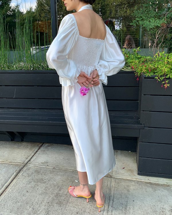 Sleeper Silk Atlanta Dress - White | Garmentory