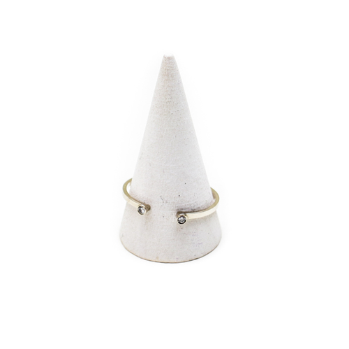 Gabriela Artigas Double White Diamond Ring in White Gold Gabriela Artigas Double White Diamond Ring in White Gold