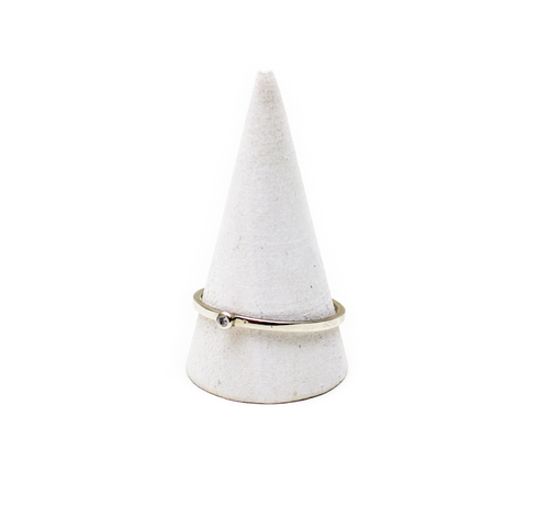Gabriela Artigas Single White Diamond Ring in White Gold Gabriela Artigas Single White Diamond Ring in White Gold
