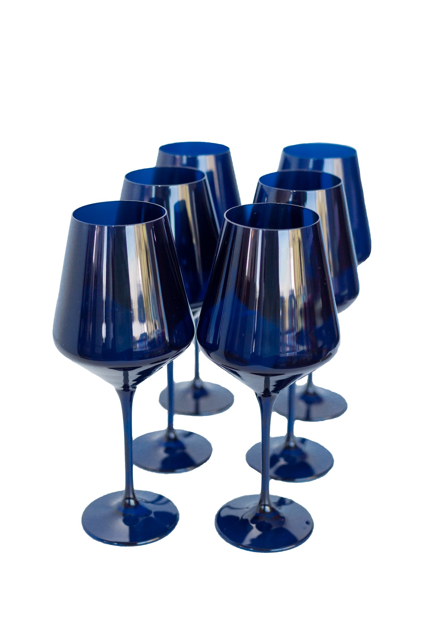 Estelle Colored Glass Wine Glasses Midnight Blue Garmentory
