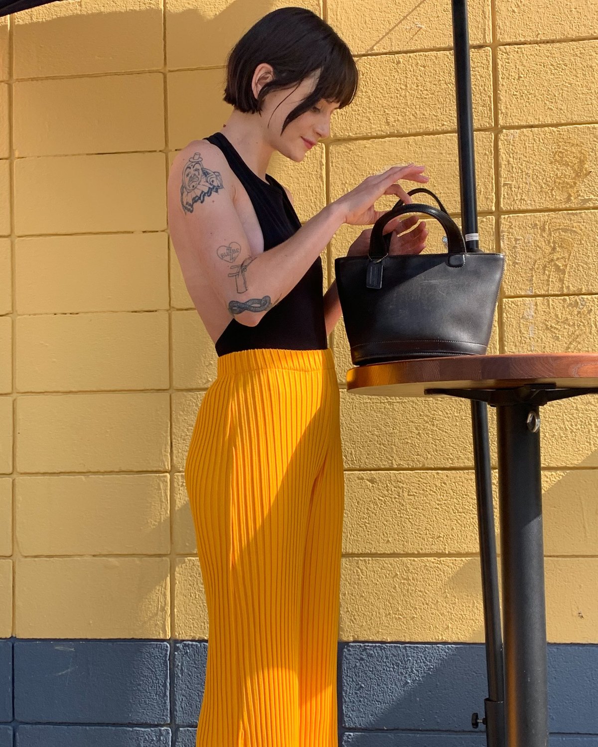 Vintage Coach Mini Handbag - Black - Image 3 of 4