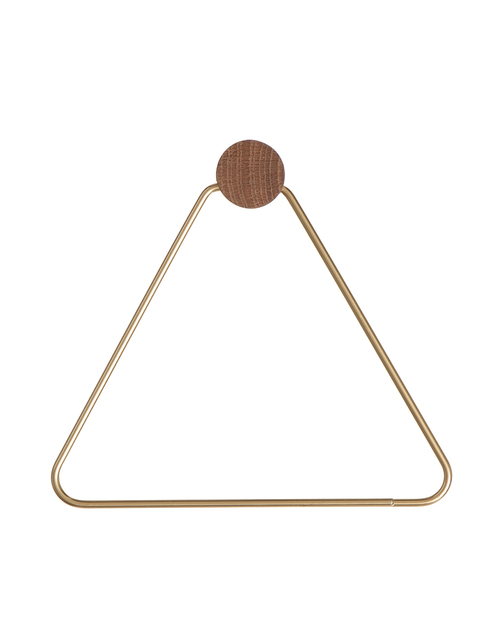 Ferm Living Brass And Oak Toilet Paper Holder Ferm Living Brass And Oak Toilet Paper Holder