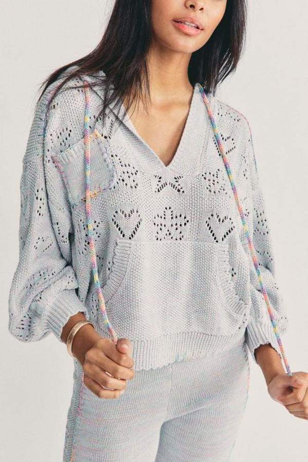 Grey Sweater Cloud Sweater Zara Amaranth Women's Striped Knit