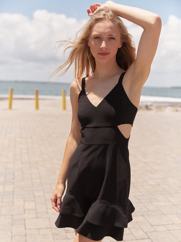 Adelyn Rae Christel Mini Dress - Black on Garmentory