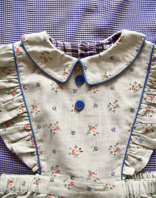 美品 bonjour diary apron dress 4y Bonjour Diary Apron Dress Reversible