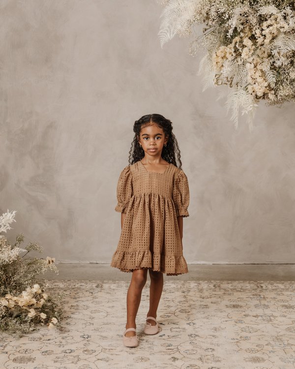 Noralee Check Quin Dress in Golden on Garmentory