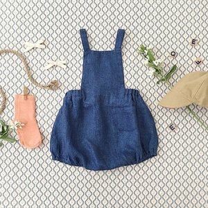 Soor Ploom Oona Romper, Chambray | Garmentory