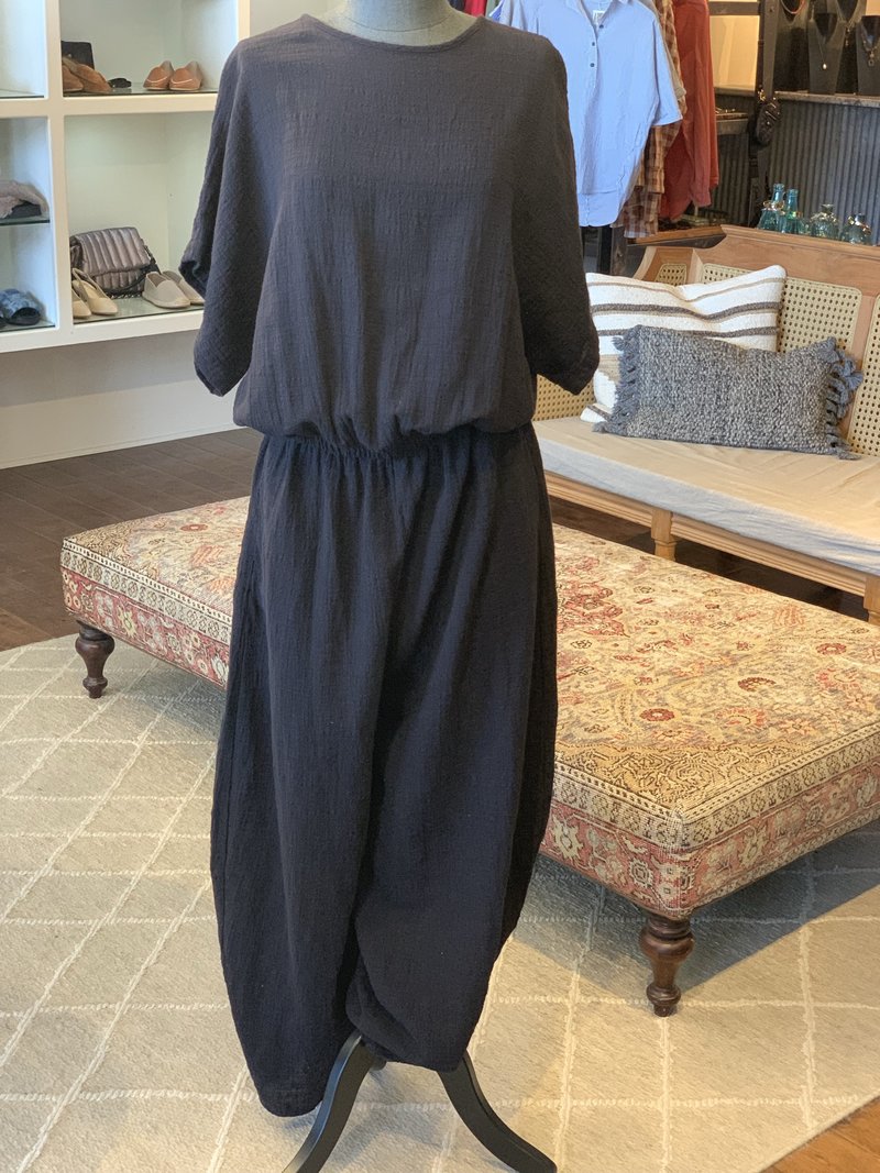 Black Crane Easy Jumpsuit Black Garmentory