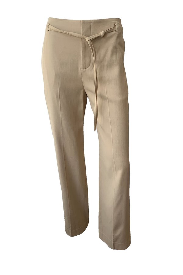 Waist Belted Straight Leg Pants 