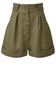 Matthew Bruch Button Fly Linen Short - Army Green - Thumbnail 1