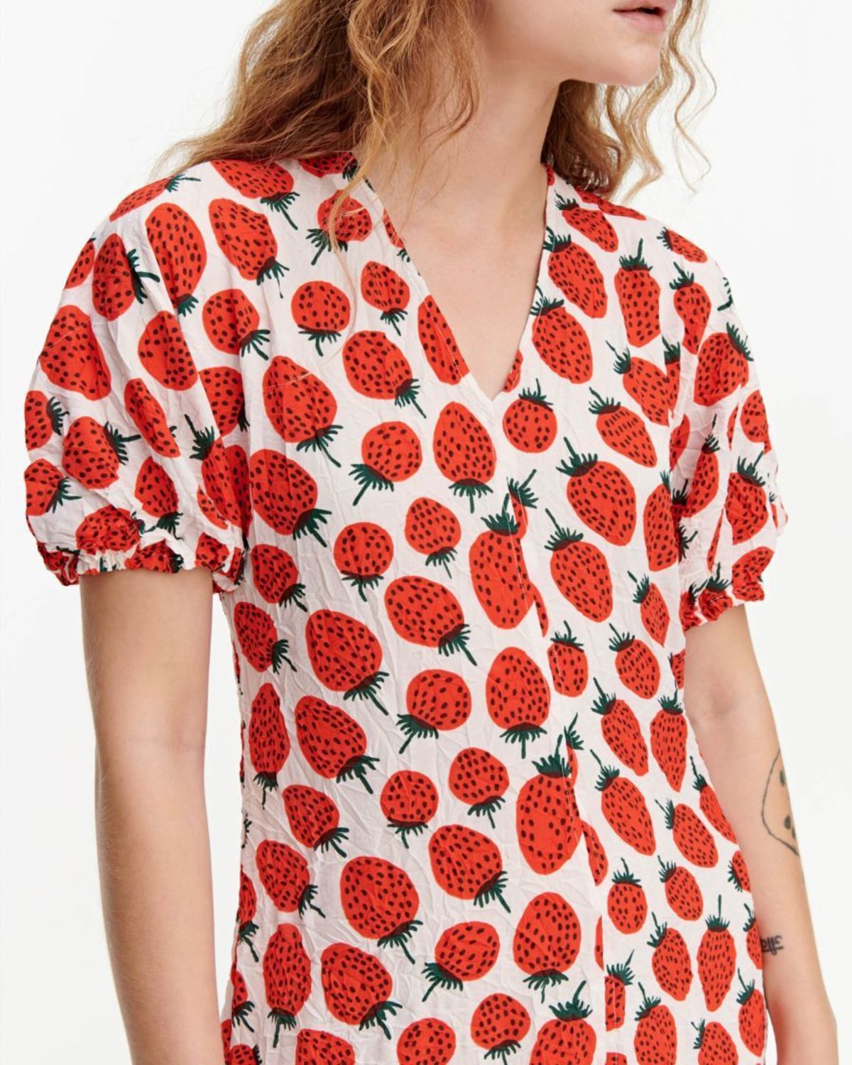 Marimekko Lenella Mansikka Dress - Strawberries, image size:1200x1500