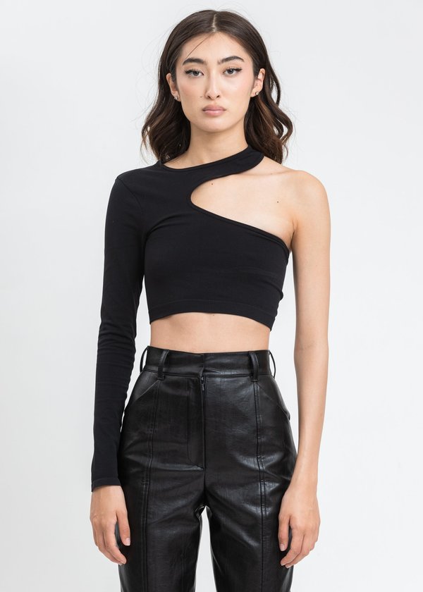 Helmut Lang Cut Out Top - Black | Garmentory