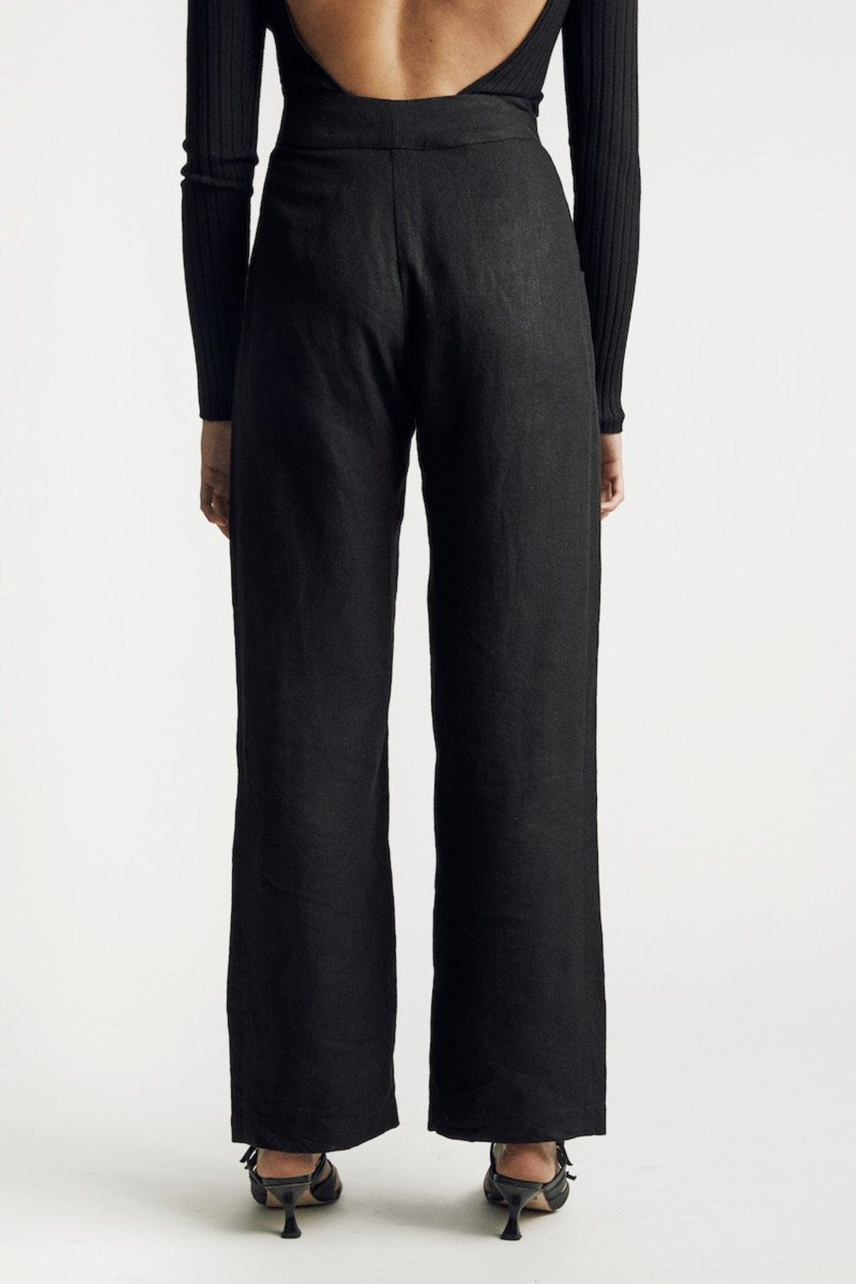 Sunshine Symbol Classic linen pant - Black - Image 3 of 5