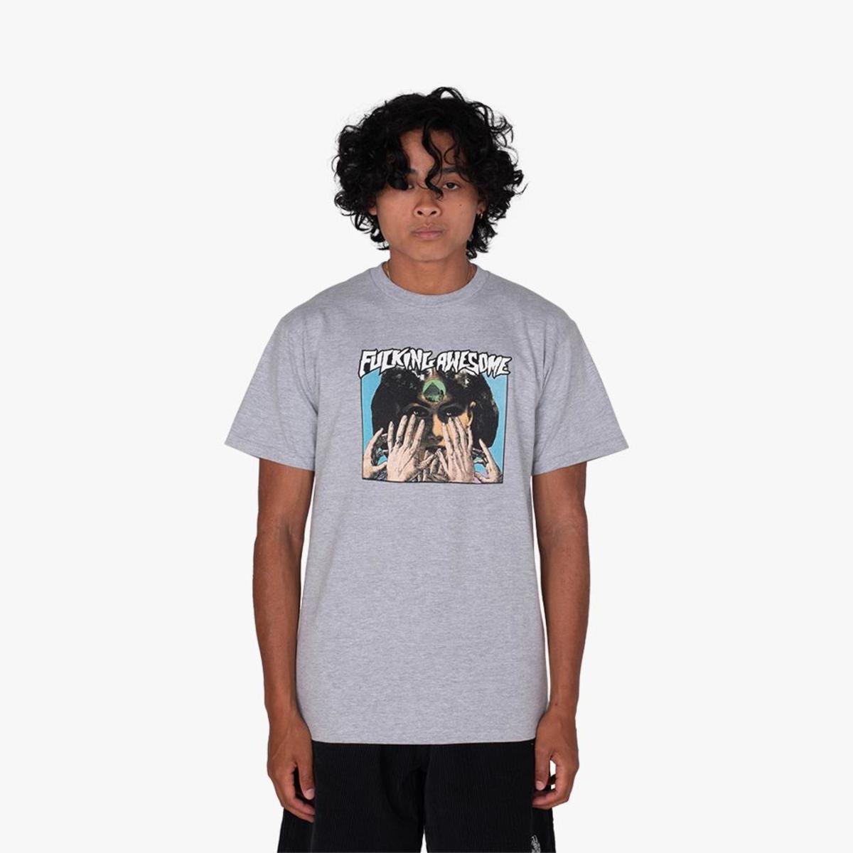 【FUCKING AWESOME】 LOVE AND SCREW TEE GREY Fucking Awesome Love And Screw T-Shirt in Gray | SVD USA