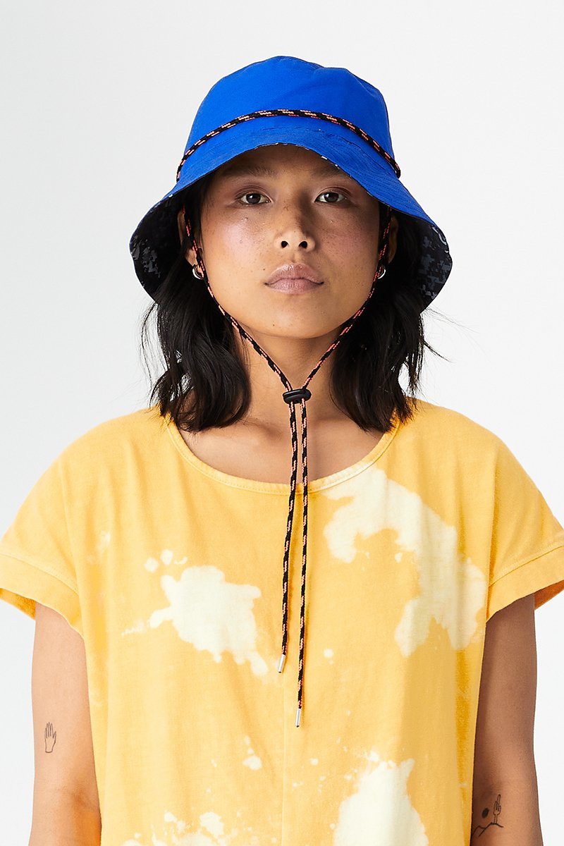 back beat rags Reversible Bucket Hat - Navy Camo/Cobalt