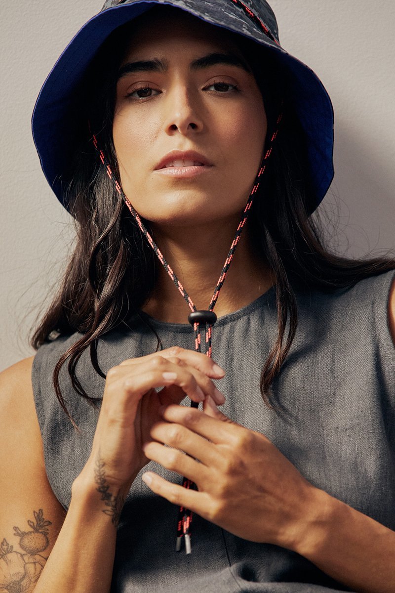 back beat rags Reversible Bucket Hat - Navy Camo/Cobalt