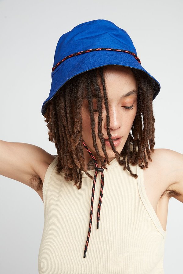 back beat rags Reversible Bucket Hat - Navy Camo/Cobalt