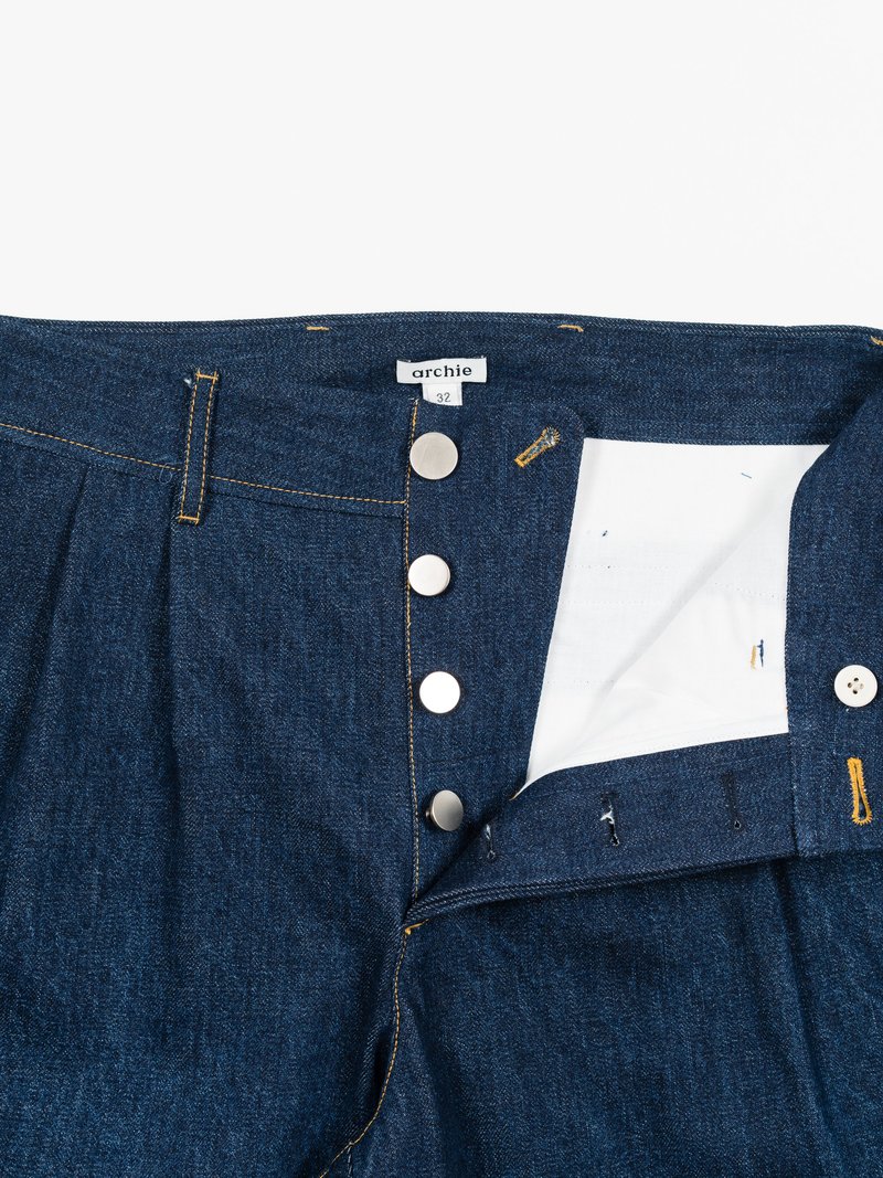 archie Slacks EW Memphis Denim - BLUE | Garmentory 