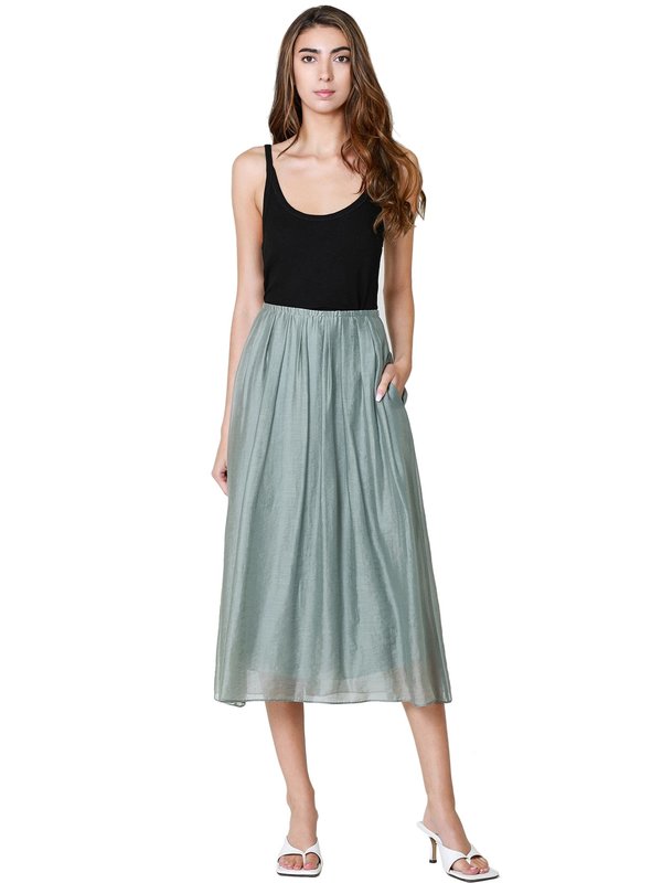 VeniceW】Stone-age midi skirt