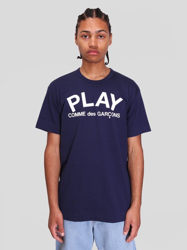 Comme des Garçons Play Logo T-Shirt - Navy Comme des Garçons Play Logo T-Shirt - Navy