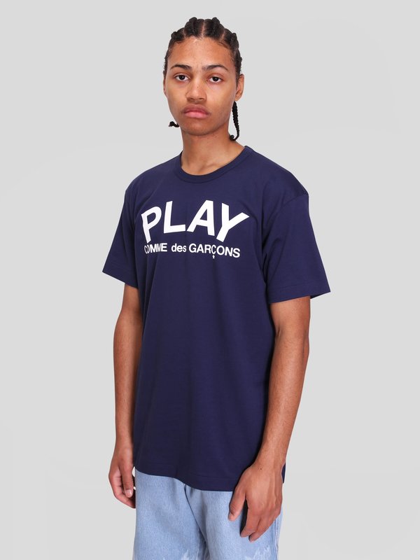 Comme des Garçons Play Logo T-Shirt - Navy Comme des Garçons Play Logo T-Shirt - Navy