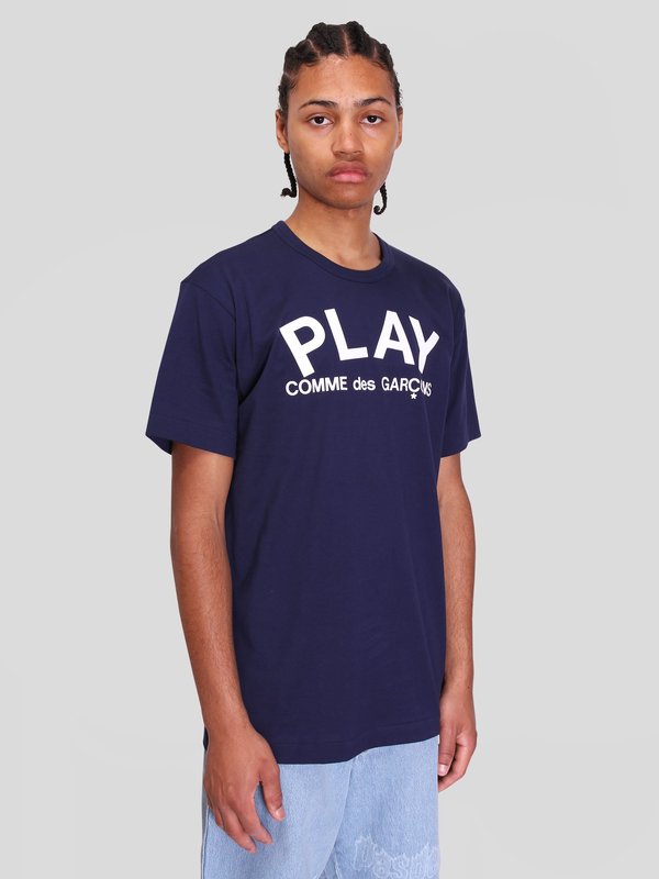 Comme des Garçons Play Logo T-Shirt - Navy Comme des Garçons Play Logo T-Shirt - Navy