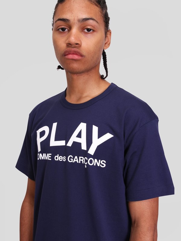 Comme des Garçons Play Logo T-Shirt - Navy Comme des Garçons Play Logo T-Shirt - Navy
