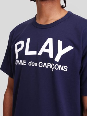 Comme des Garçons Play Logo T-Shirt - Navy Comme des Garçons Play Logo T-Shirt - Navy