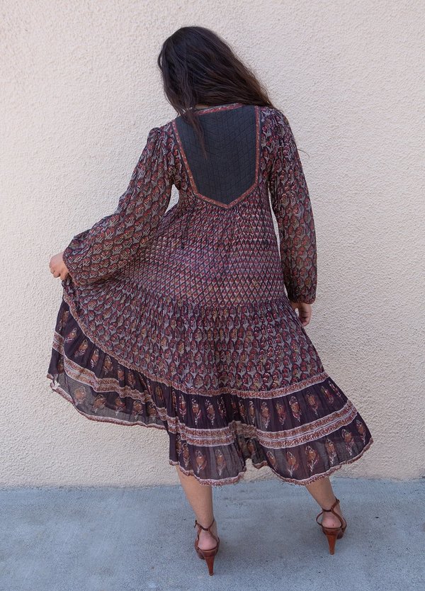 Pre-Loved] Vintage Indian Gauze Maxi Dress Garmentory