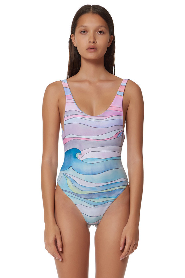 Mara Hoffman Low Back One Piece Waves Garmentory