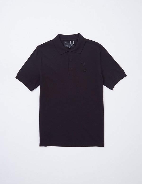 Fred Perry x Raf Simons Laurel Pin Detail Polo Shirt - Black