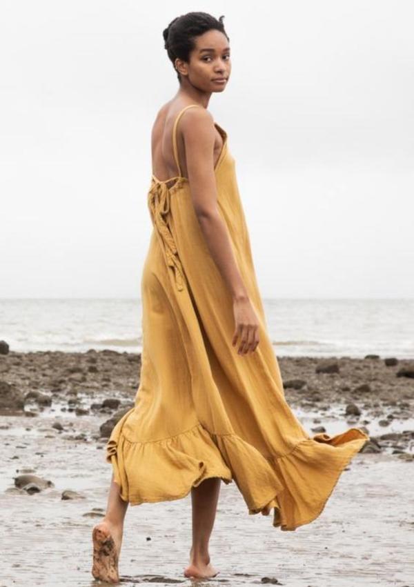 beaumont organic Belmira Organic Cotton Dress - yellow | Garmentory