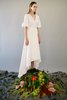 KkCo Brocade Wrap Flower Jacquard Dress - Blanco  - Thumbnail 2