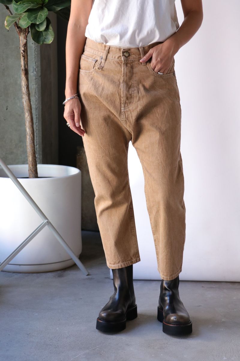 R13 Tailored Drop Jeans - Kurtis Khaki | Garmentory