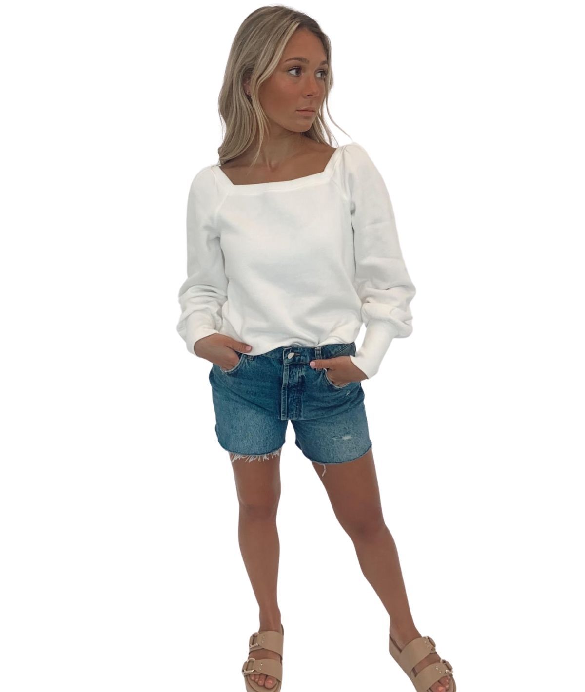 Rebecca Minkoff Ariel Sweatshirt Ecru Garmentory