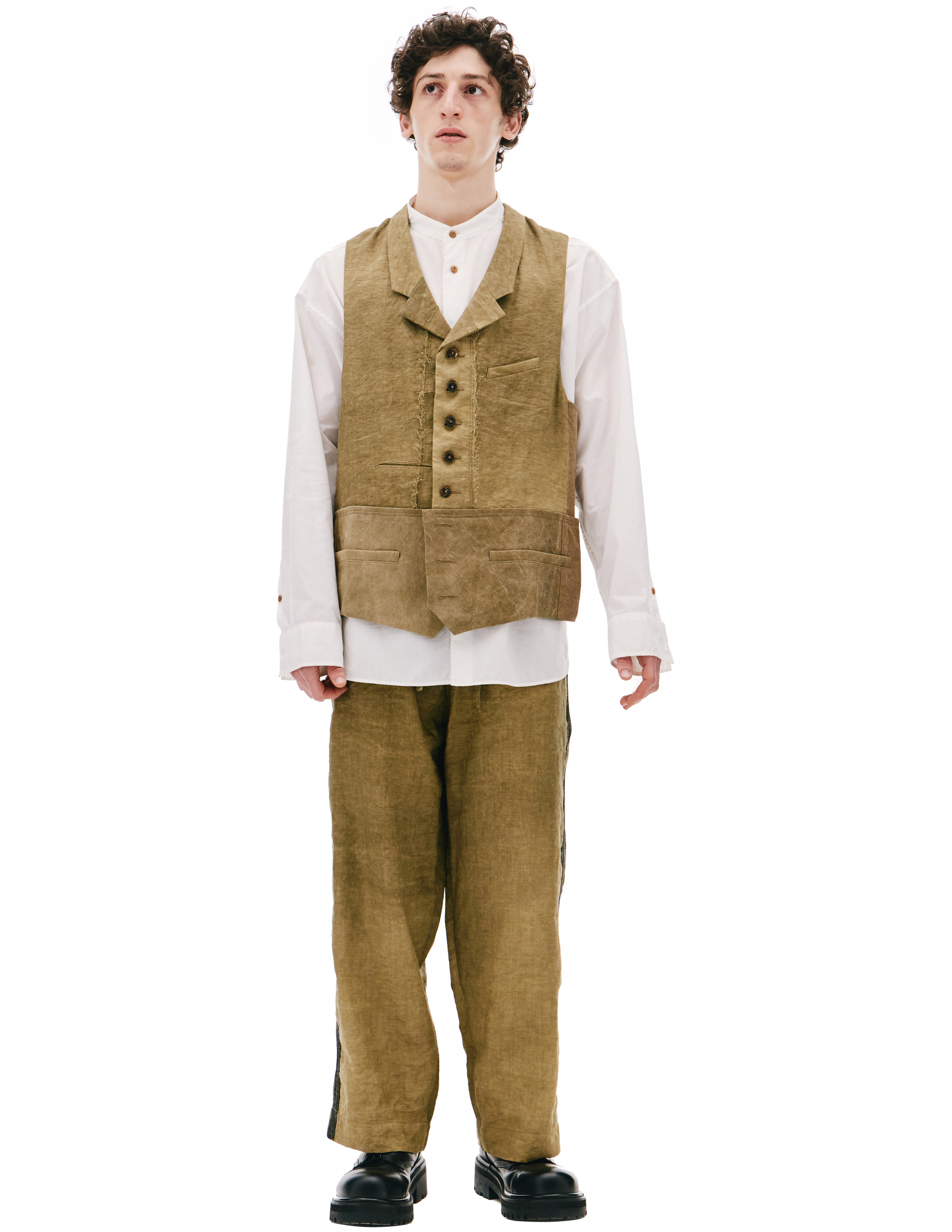 vest with khaki pants