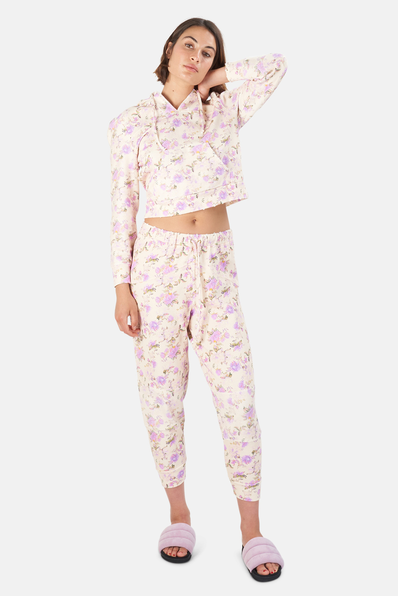 LoveShackFancy Kirby Hoodie Sweater Ultra Violet Clouds Garmentory