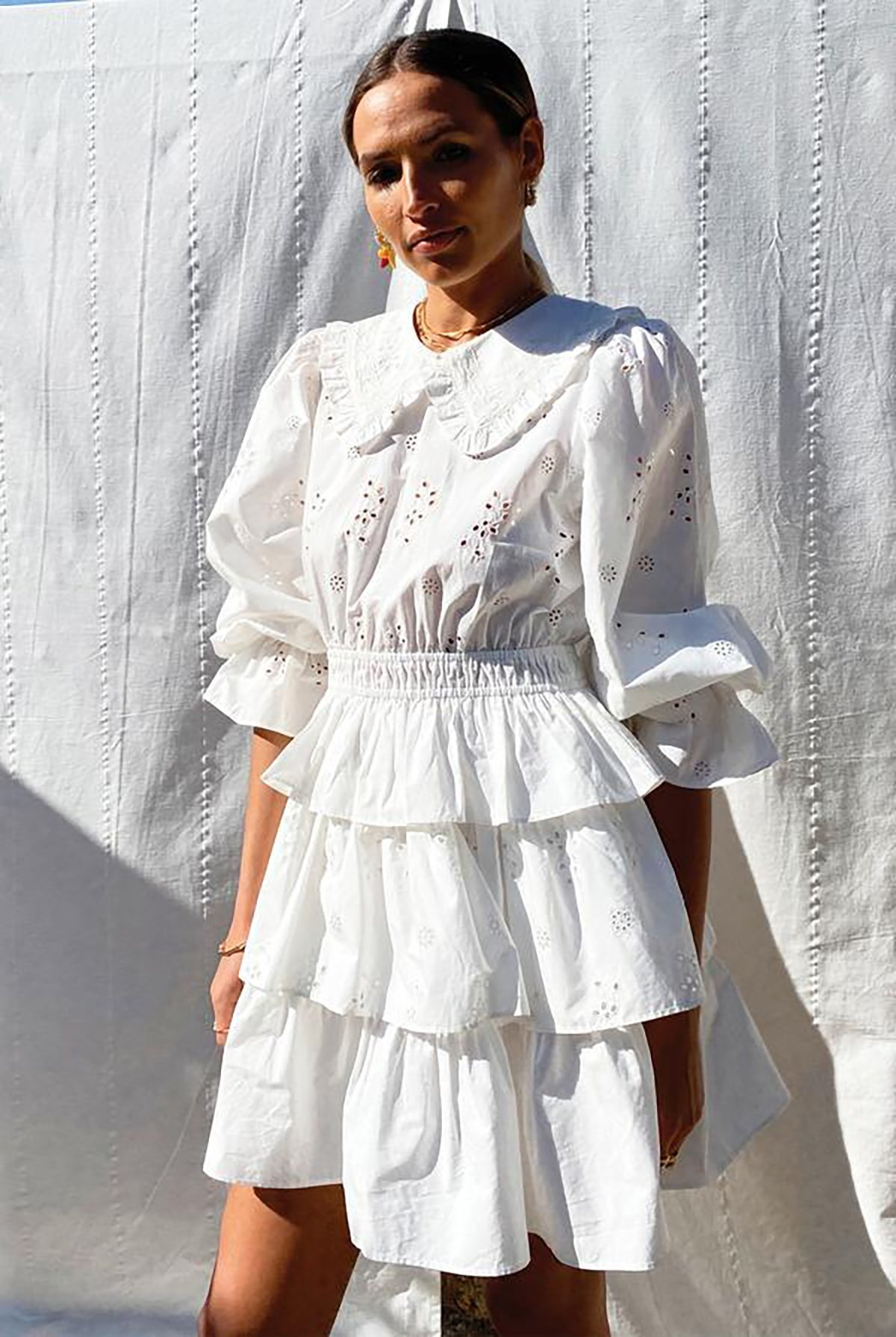 NEVER FULLY DRESSED Hallie Mini Dress - WHITE | Garmentory