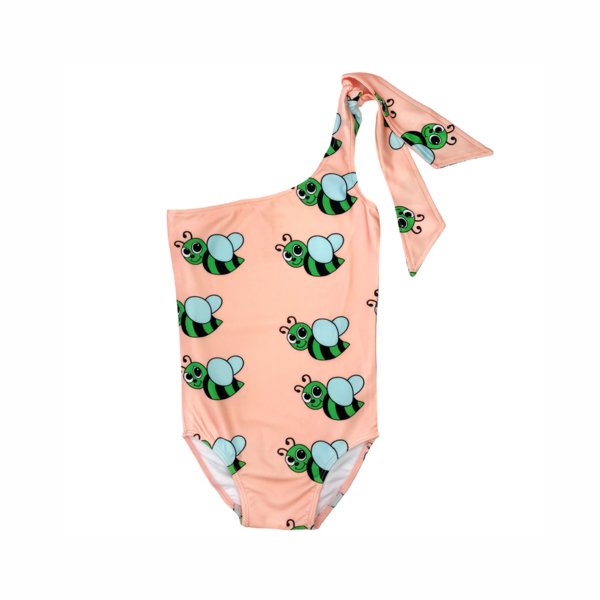 KIDS Hugo Loves Tiki Bees Shoulder Tie Swimsuit Garmentory