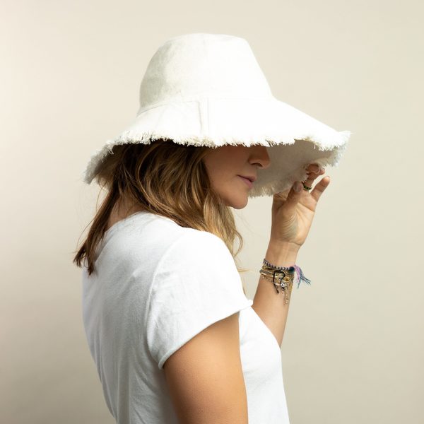 HAT ATTACK Frayed edge Canvas Packable Hat | Garmentory display picture 2