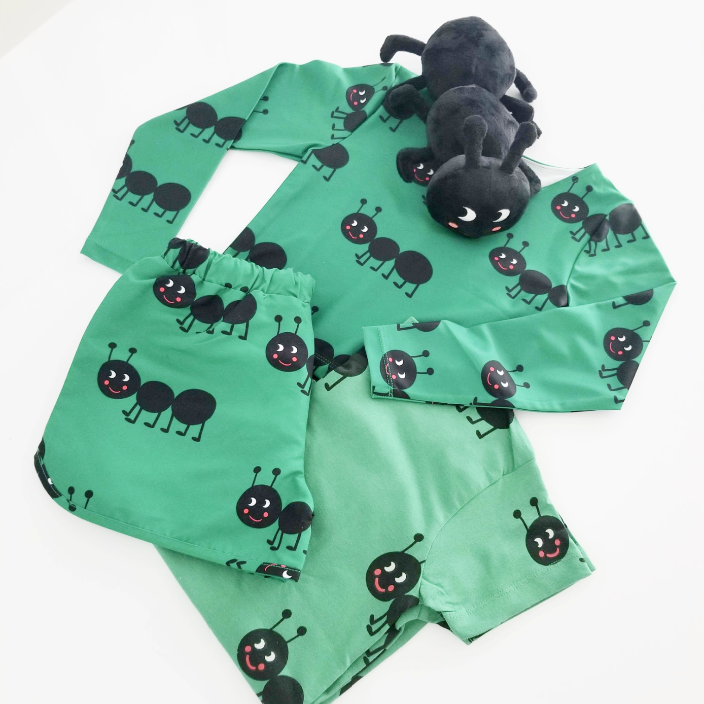 kids Hugo Loves Tiki Ants Swim Trunks green Garmentory