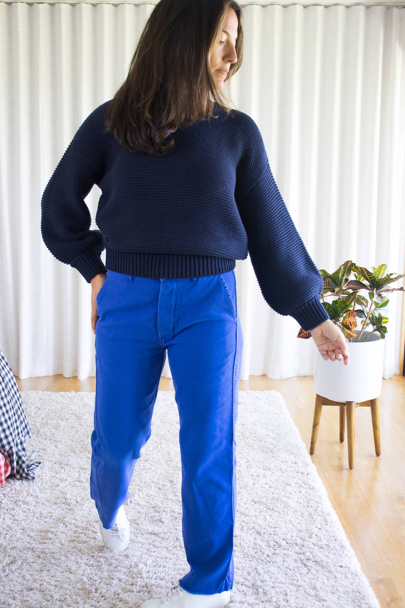 alex mill button back sweater