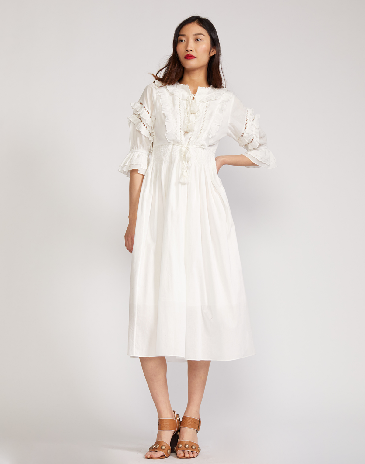 Cynthia Rowley Daliah Tassel Cotton Dress | Garmentory