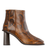 Rejina Pyo Alana Leather Python Effect Boot - Orange - Thumbnail 1