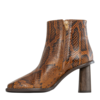 Rejina Pyo Alana Leather Python Effect Boot - Orange - Thumbnail 3